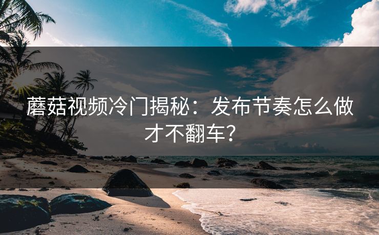 蘑菇视频冷门揭秘：发布节奏怎么做才不翻车？